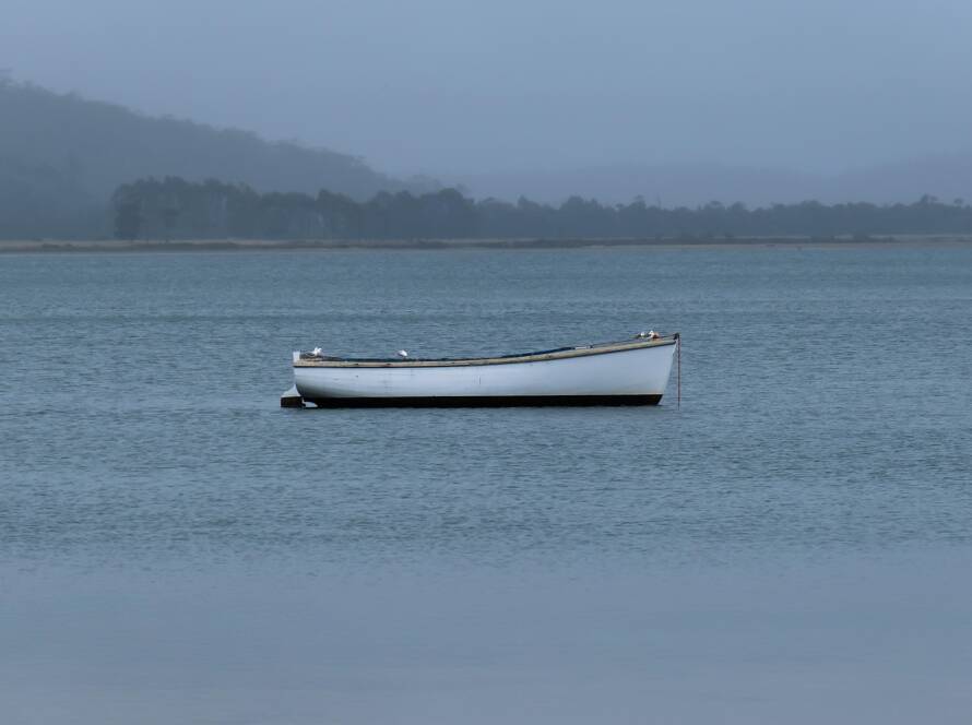 RIB-båd på åbent hav med passagerer ombord.